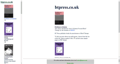 Desktop Screenshot of btpress.co.uk